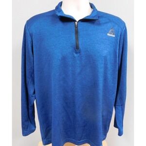 Reebok 1/4 Zip Long Sleeve Pullover Speedwick Shirt Men's Size Large  Blue